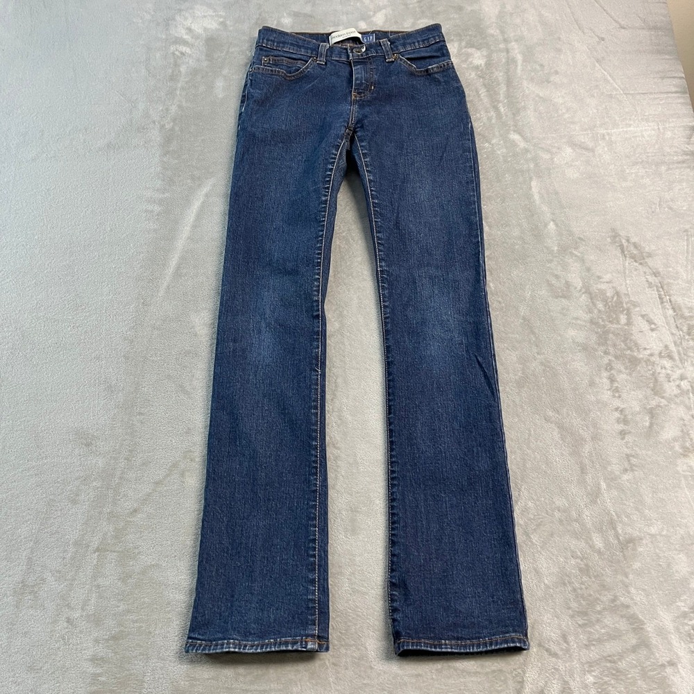 Vintage USA Gap Modern Bootcut Jeans Womens 2 Dark Wash Stretch Denim Blue Pants